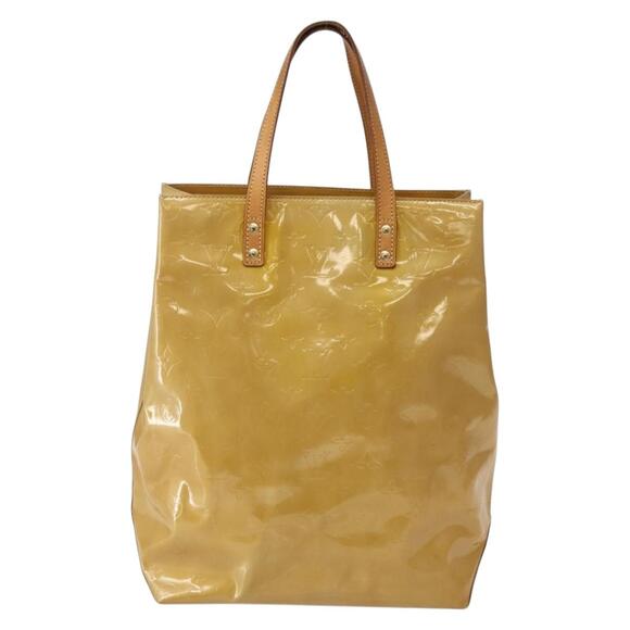LOUIS VUITTON Monogram Vernis Reade MM Hand Bag Beige M91141 - Picture 2 of 12